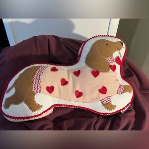 Dachshund Valentine Pillow cupcakes & cashmere